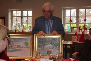 Ian Taylor with the Ernest Heasman paintings 2 low res