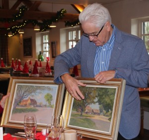 Ian Taylor with the Ernest Heasman paintings low res